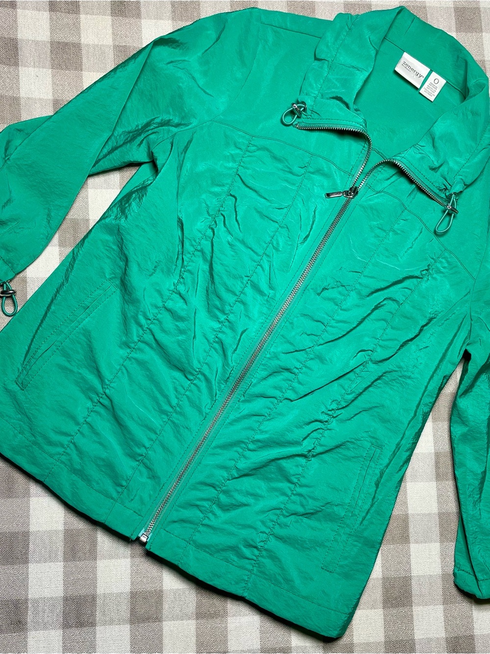Women’s Lightweight Green Zip-Up Jacket - Chico’s